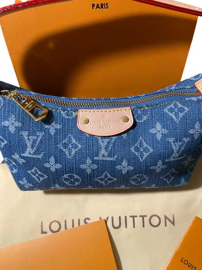 Louis Vuitton Hills Pochette Monogram Denim Blue Bag