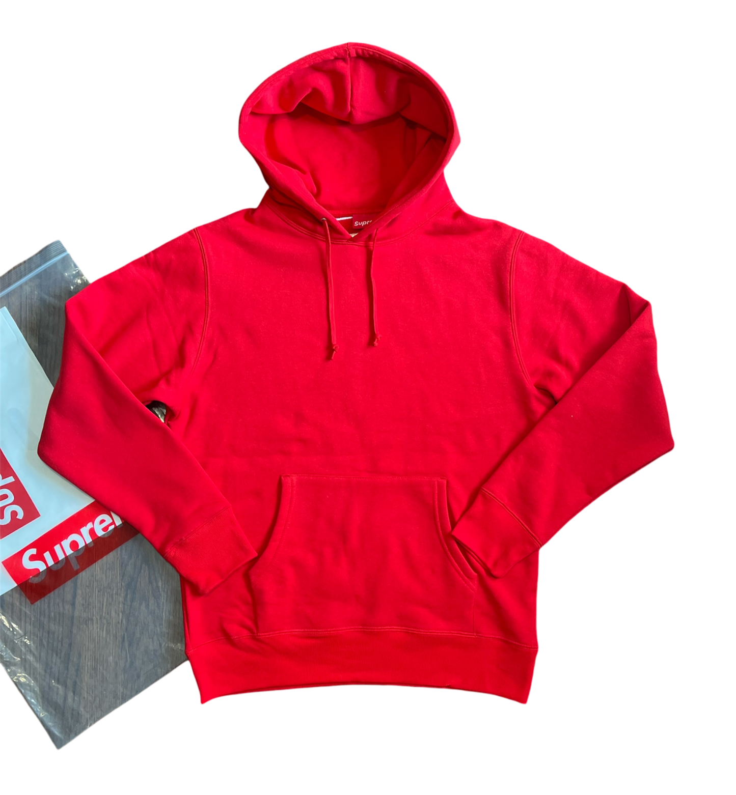 Supreme Satin Applique Hoodie Red