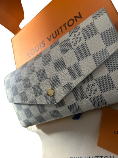 Louis Vuitton Monogram Sarah Wallet Damier Azur