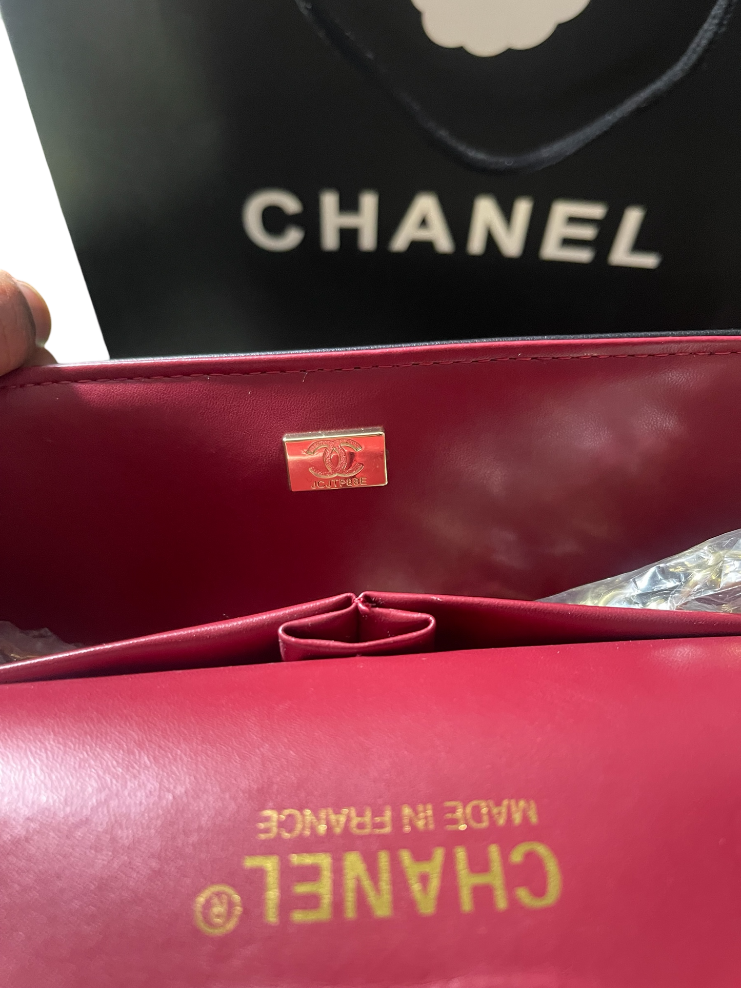 Chanel Black Lambskin Quilted Double Flap Bag