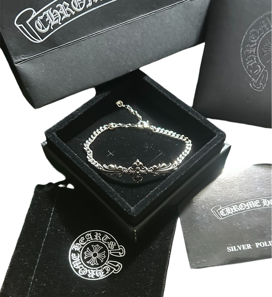 Chrome Hearts Filigree Cross Adjustable Bracelet