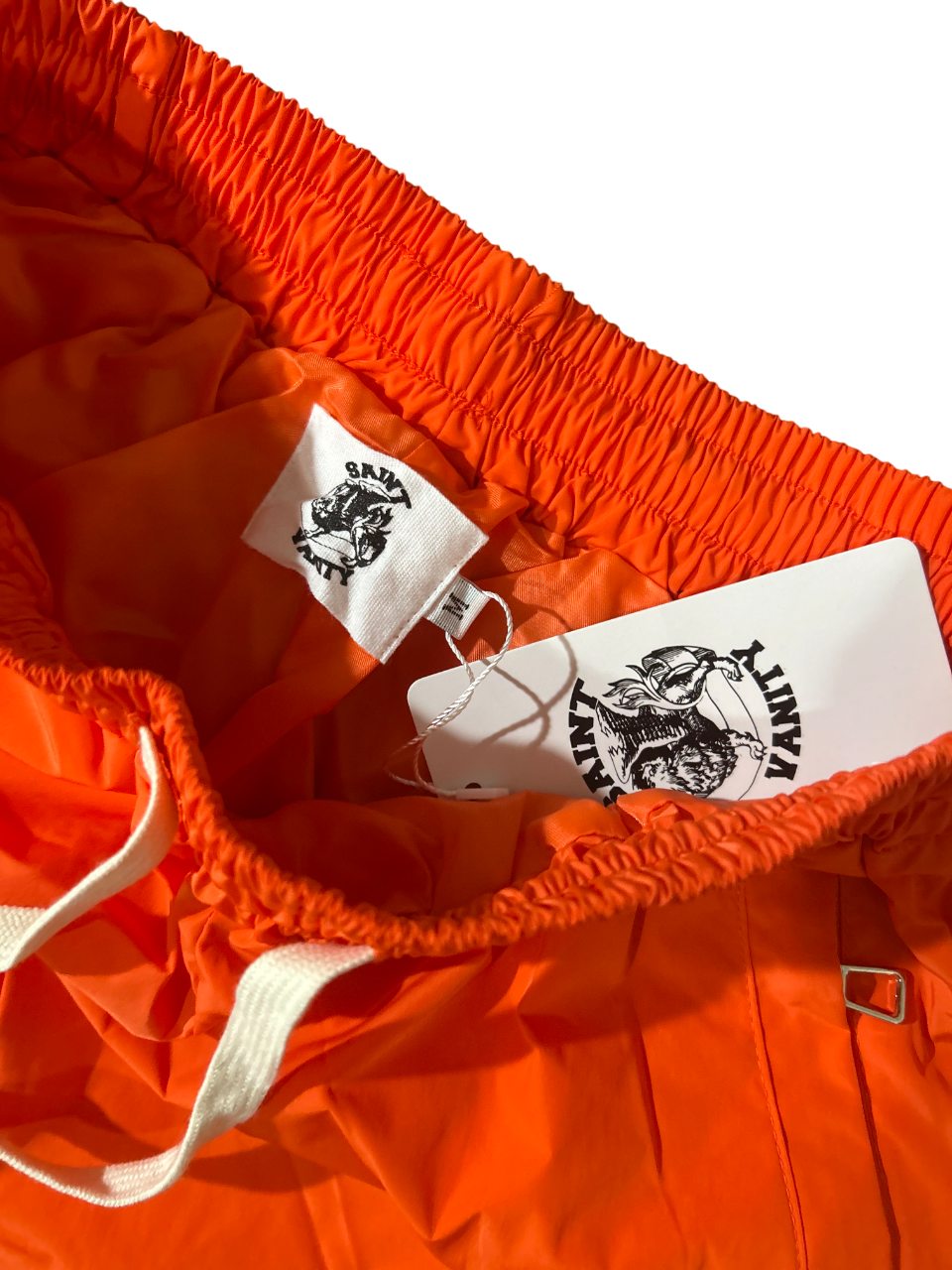 Saint Vainty Orange Nylon Shorts
