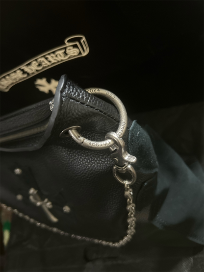Chrome Hearts Black Cross Shoulder Tote Bag