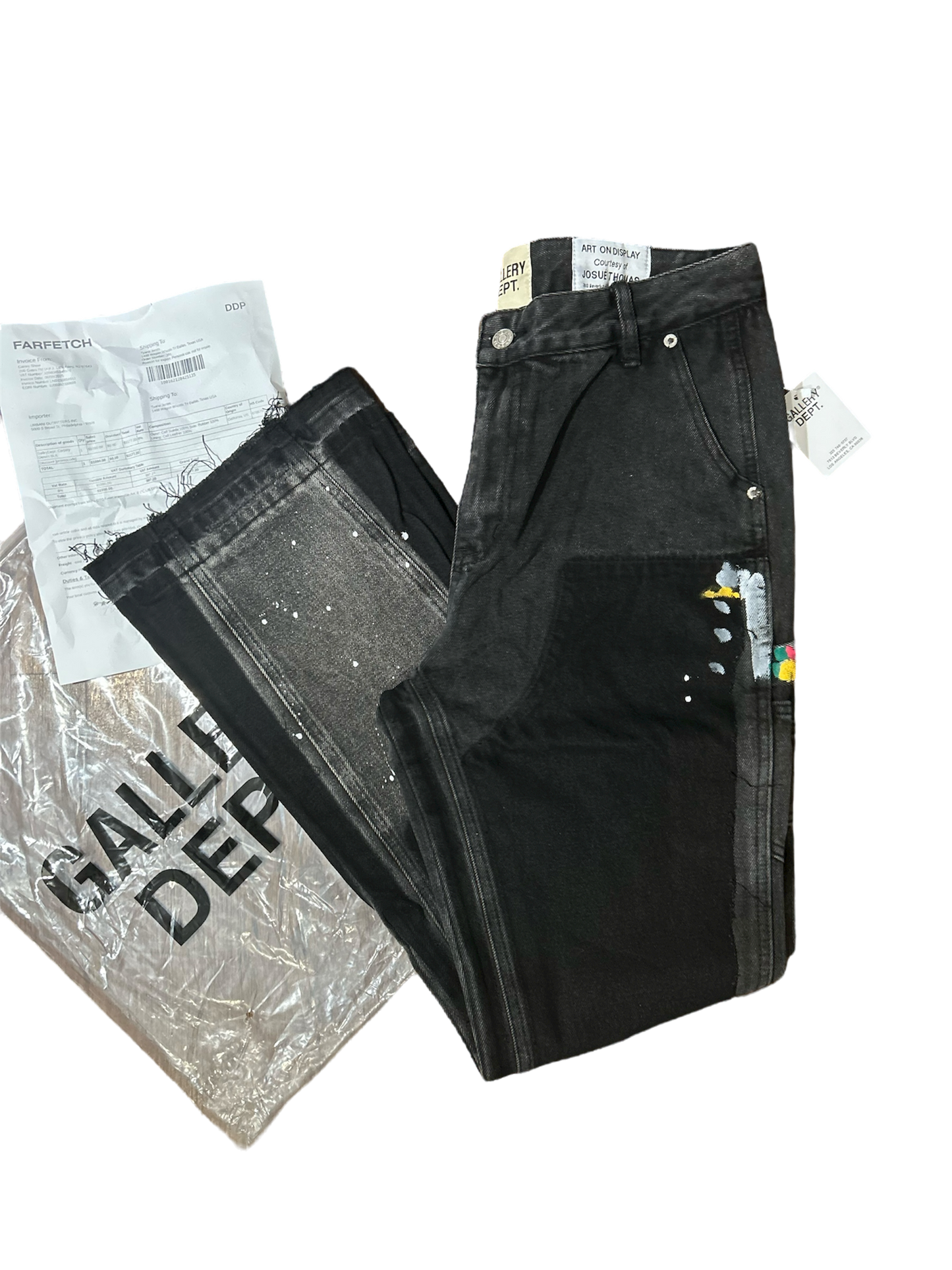 Galley Dept. Painted Carpenter
Flare Black Denim