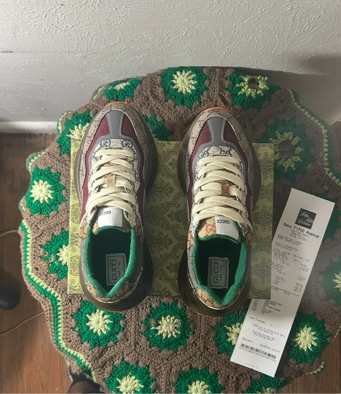 Gucci GG Rhyton 'Brick Red' Sneakers