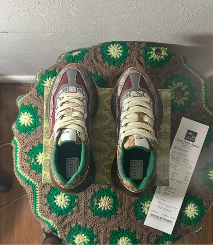 Gucci GG Rhyton 'Brick Red' Sneakers