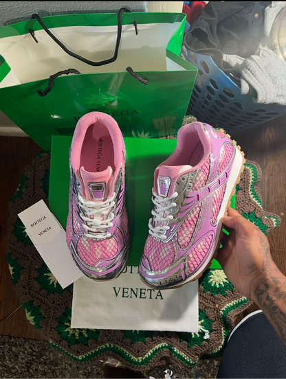 Bottega Veneta Orbit Sneakers Pink/Silver