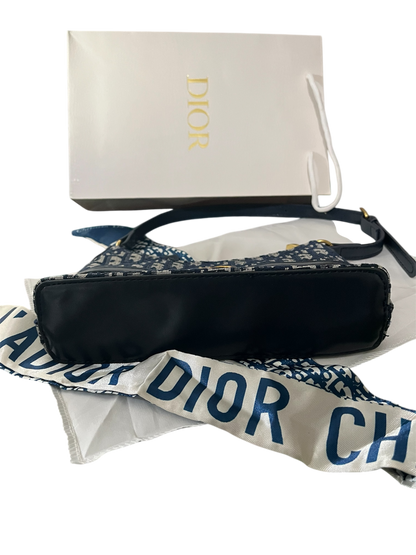 Blue Dior Oblique Jacquard 30 Montaigne Cigale Mini Bag