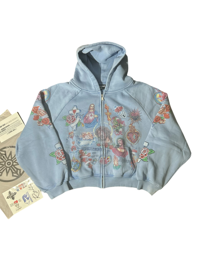 We Are Righteous Risen King Zip Up Blue