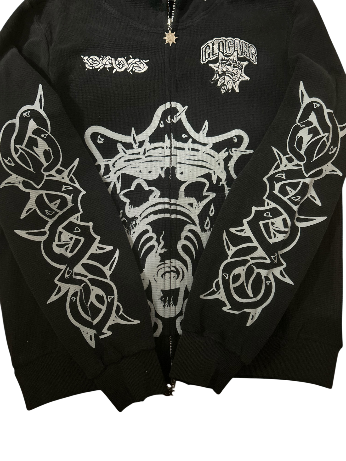 Glo Gang Glory Thorn Full Zip Hoodie Black
