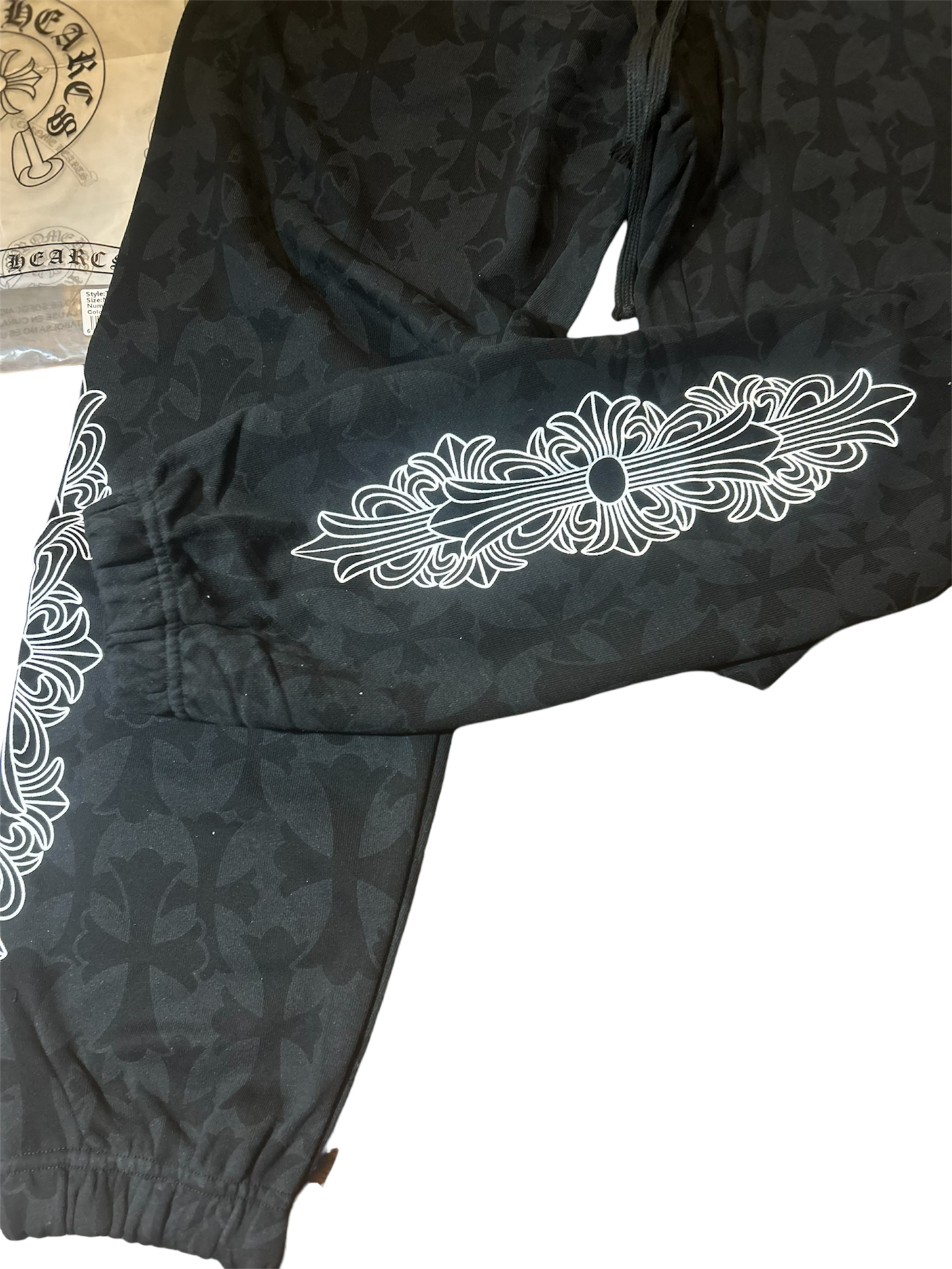 Chrome Hearts Cemetery Print Sweatpants Black