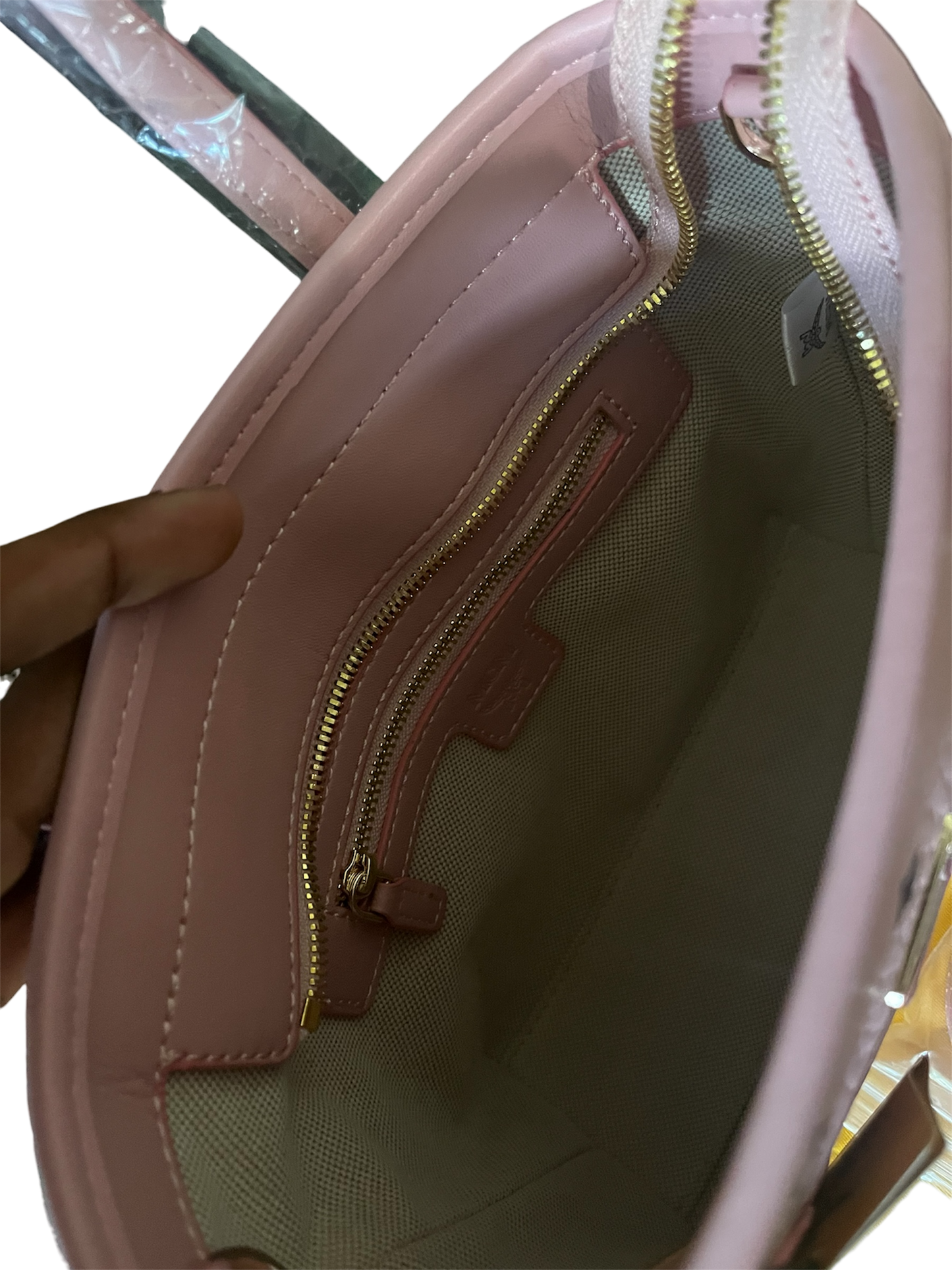 MCM Aren Mini Pink Visetos Shopper Tote Bag