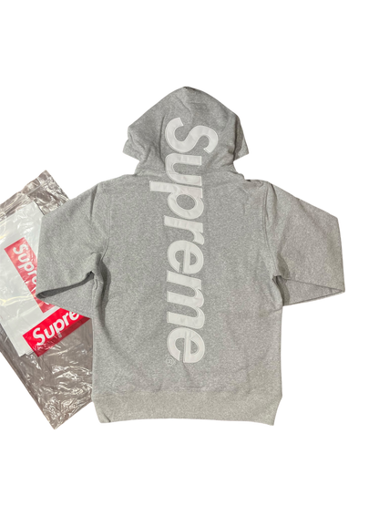 Supreme Satin Applique Hoodie Grey