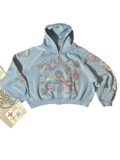 We Are Righteous Risen King Zip Up Blue