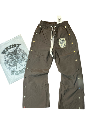 Saint Vanity Nylon Track Pants Brown