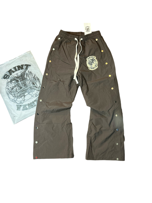 Saint Vanity Nylon Track Pants Brown