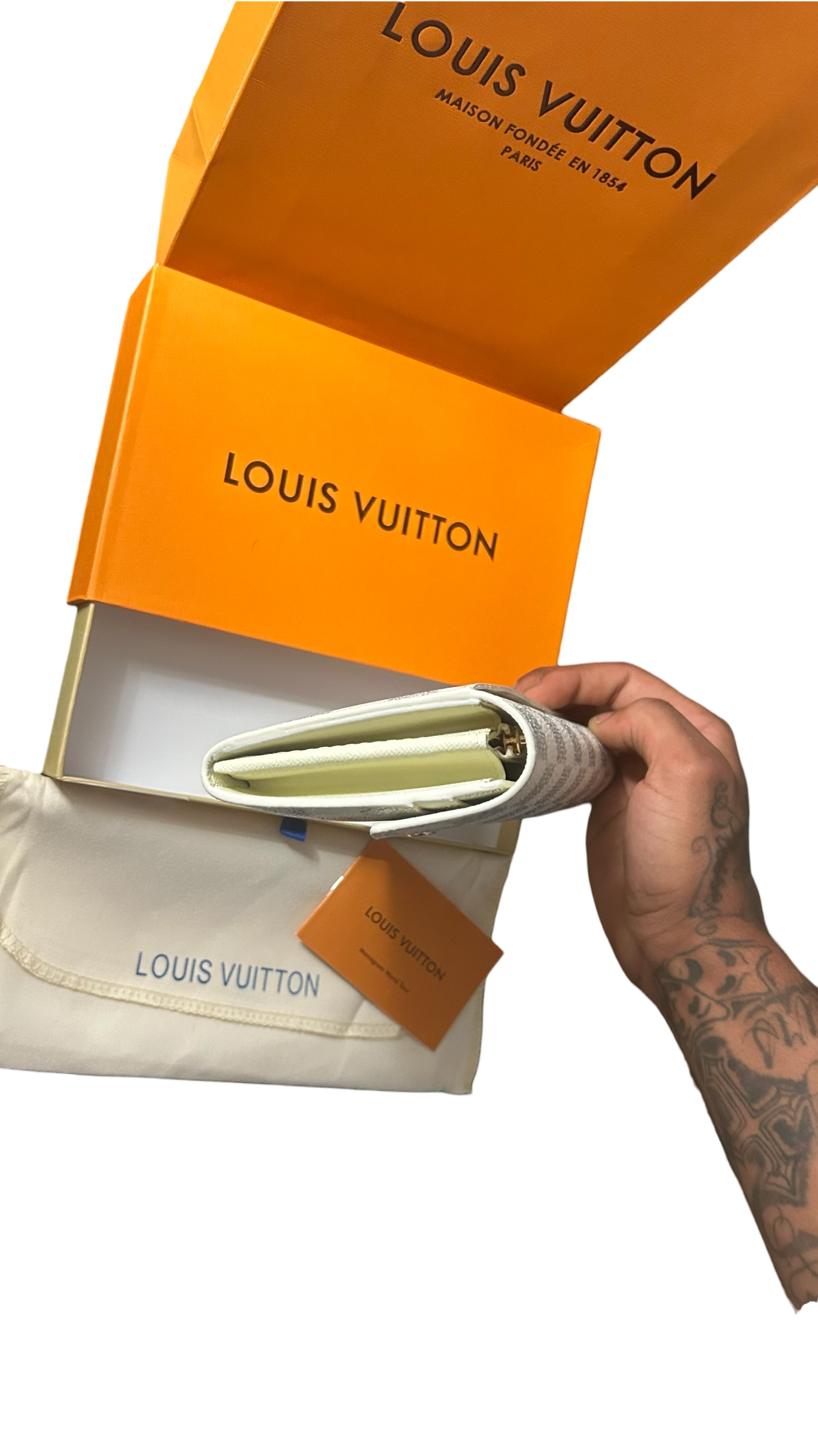 Louis Vuitton Monogram Sarah Wallet Damier Azur