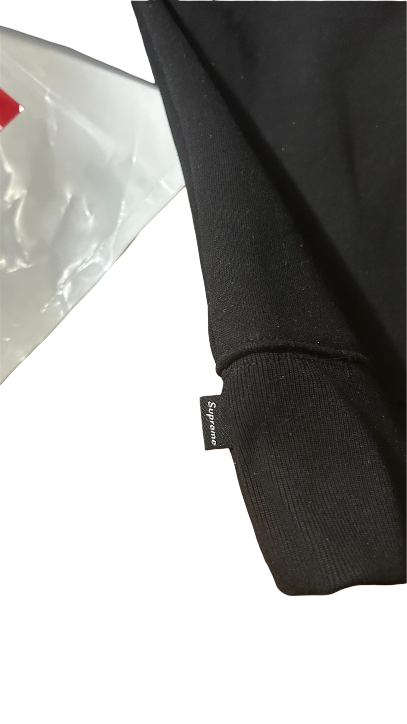 Supreme Satin Appliqué Hoodie Black