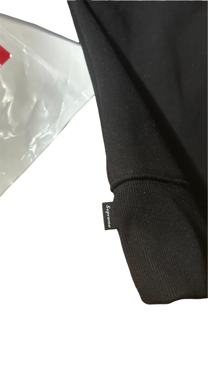 Supreme Satin Appliqué Hoodie Black