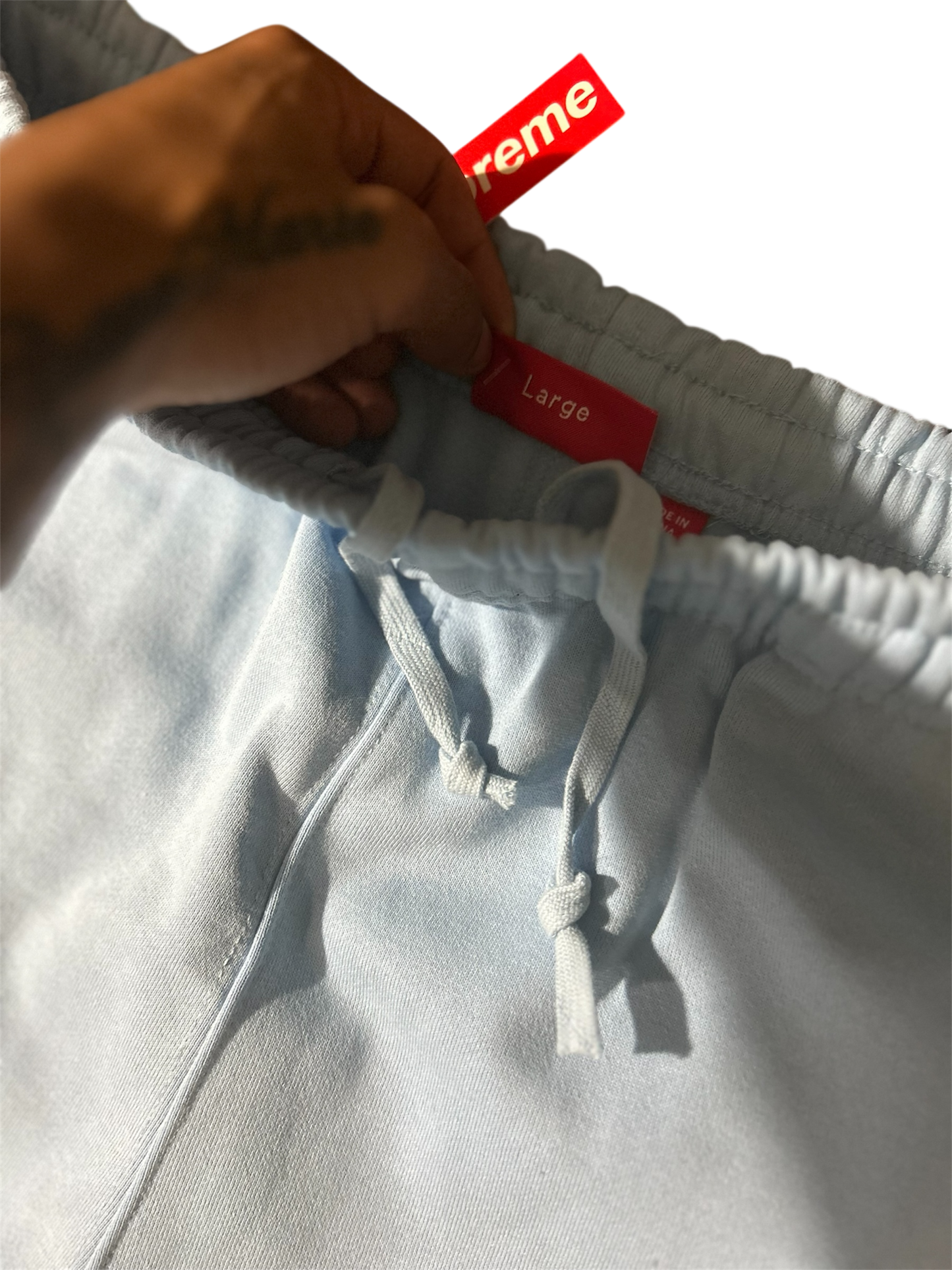Supreme Satin Applique Sweatpants Blue