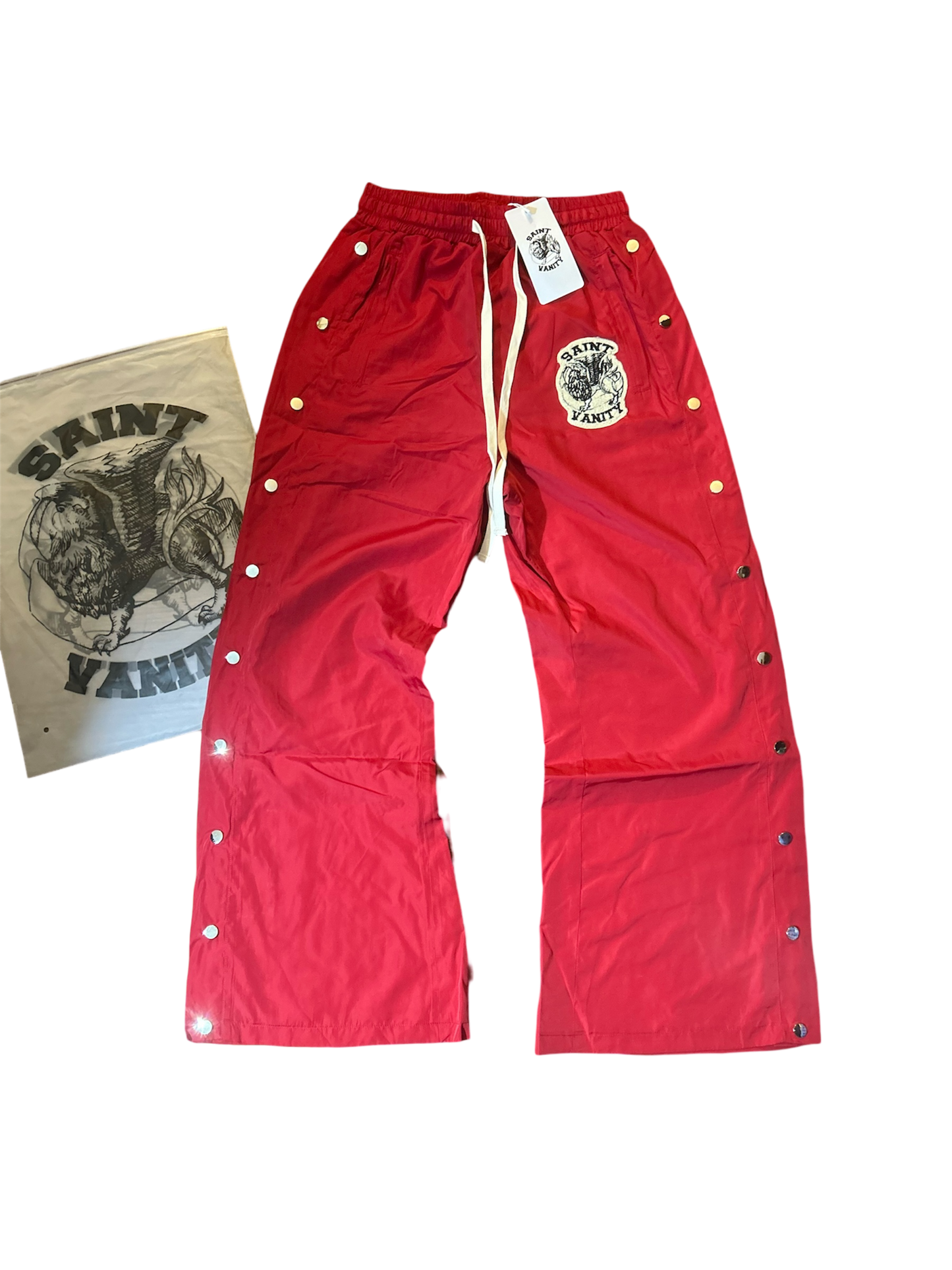 Saint Vanity Nylon Track Pants Red