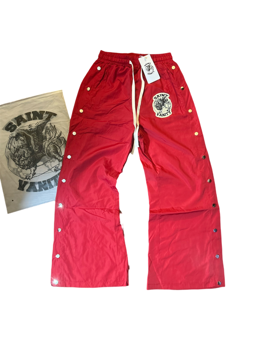 Saint Vanity Nylon Track Pants Red