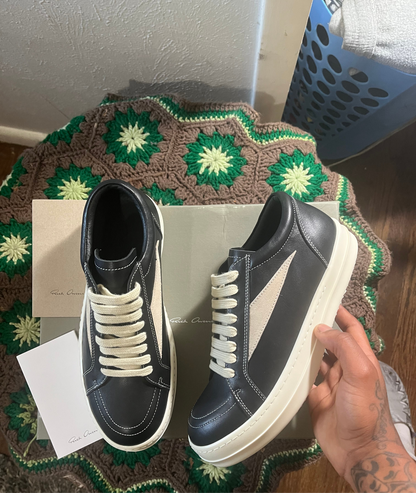 Rick Owens Black Hollywood Vintage Sneakers