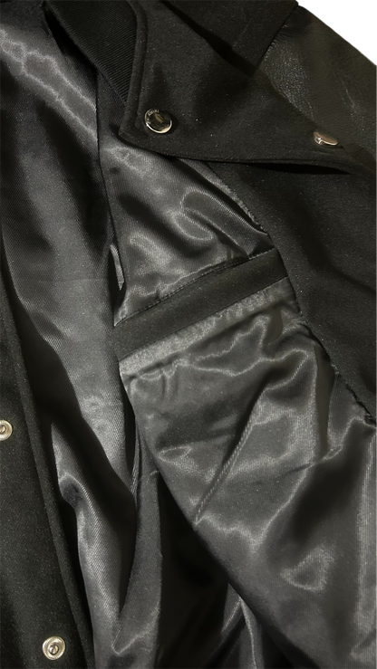 Amiri Black Staggered Wool Varsity Jacket