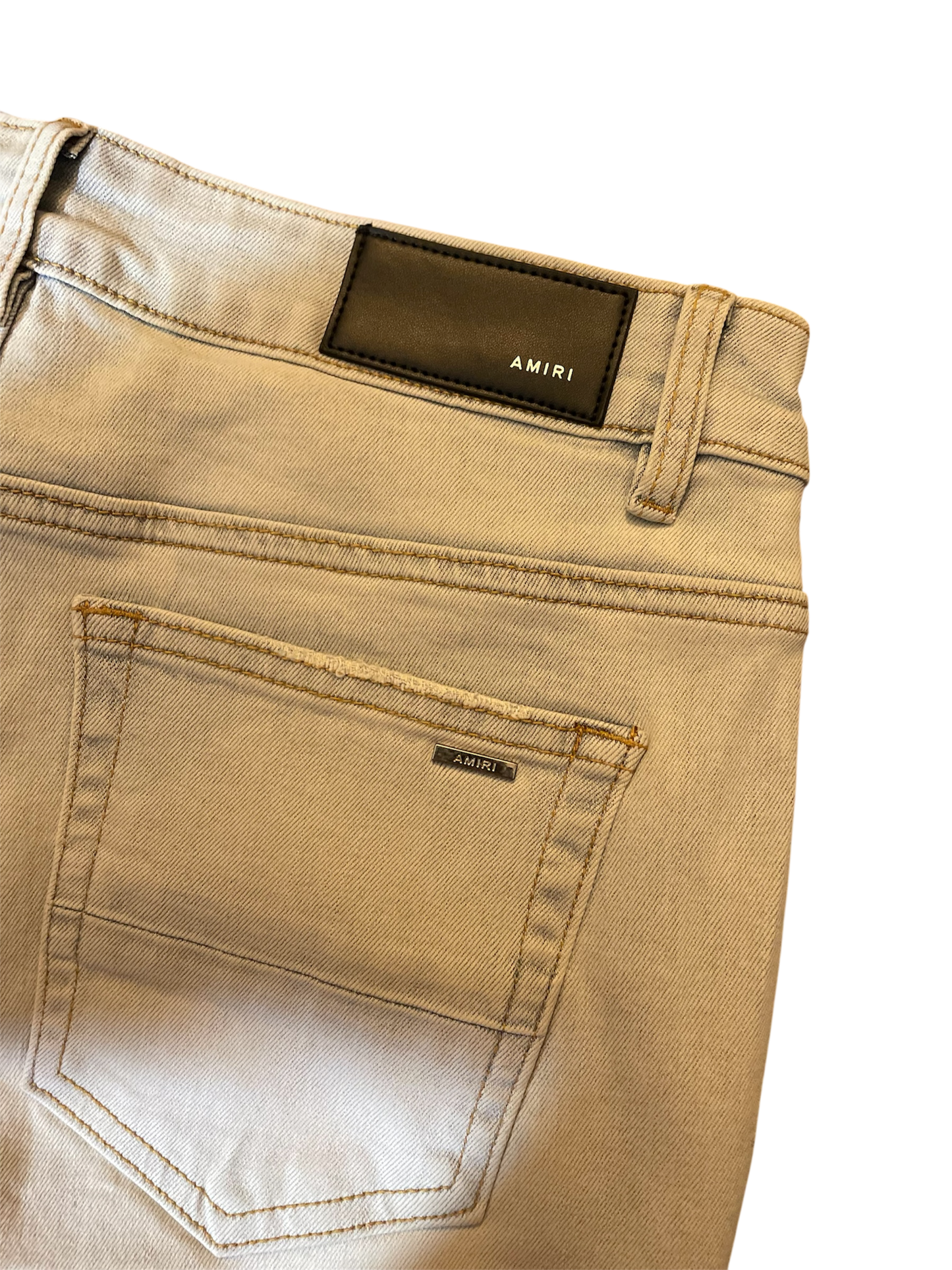 Amiri BBlue Staggered Logo Denim Jeans