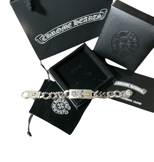 Chrome Hearts Dagger ID Link Clip Bracelet