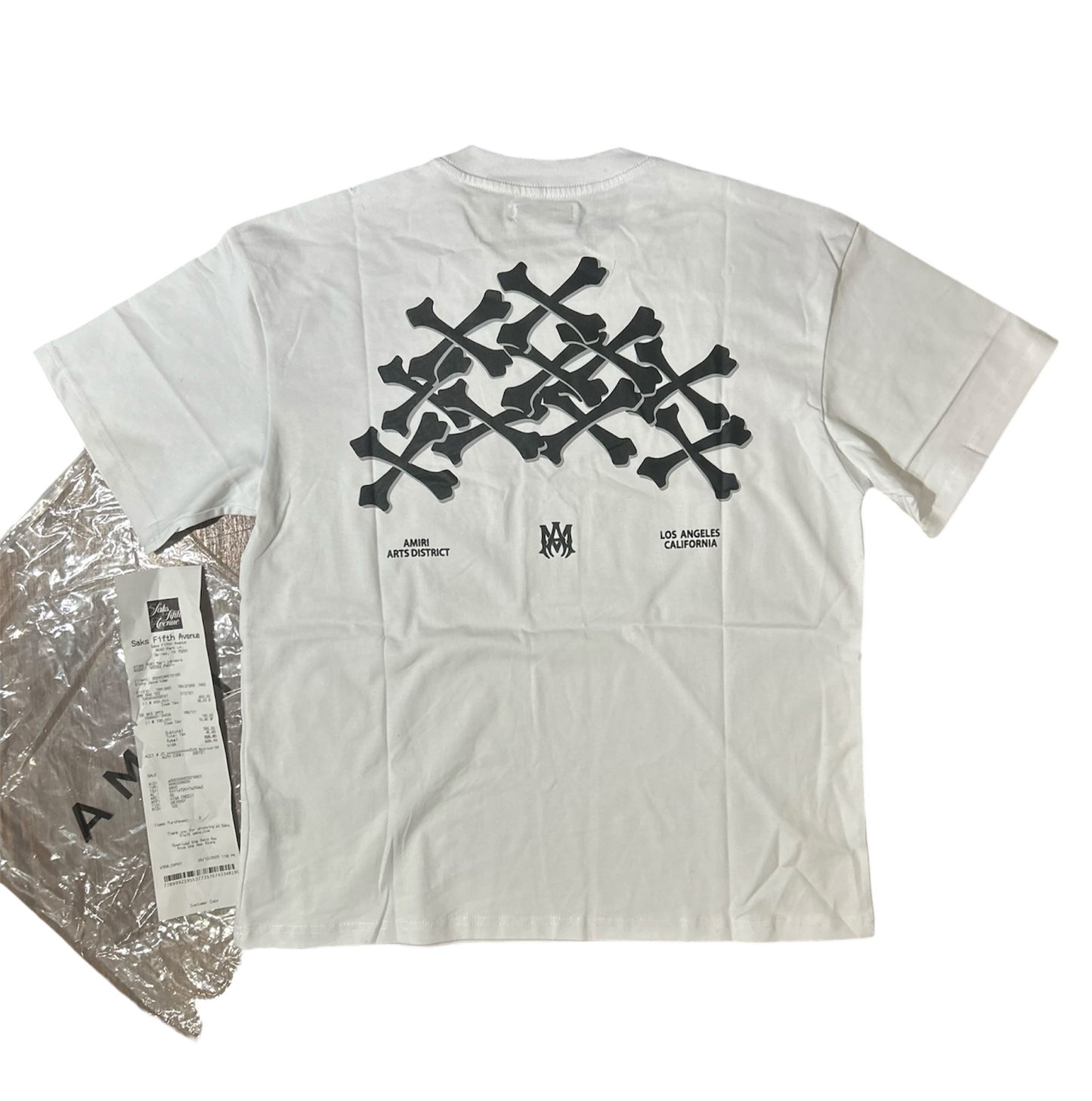 Amiri Bones Stacked Tee White