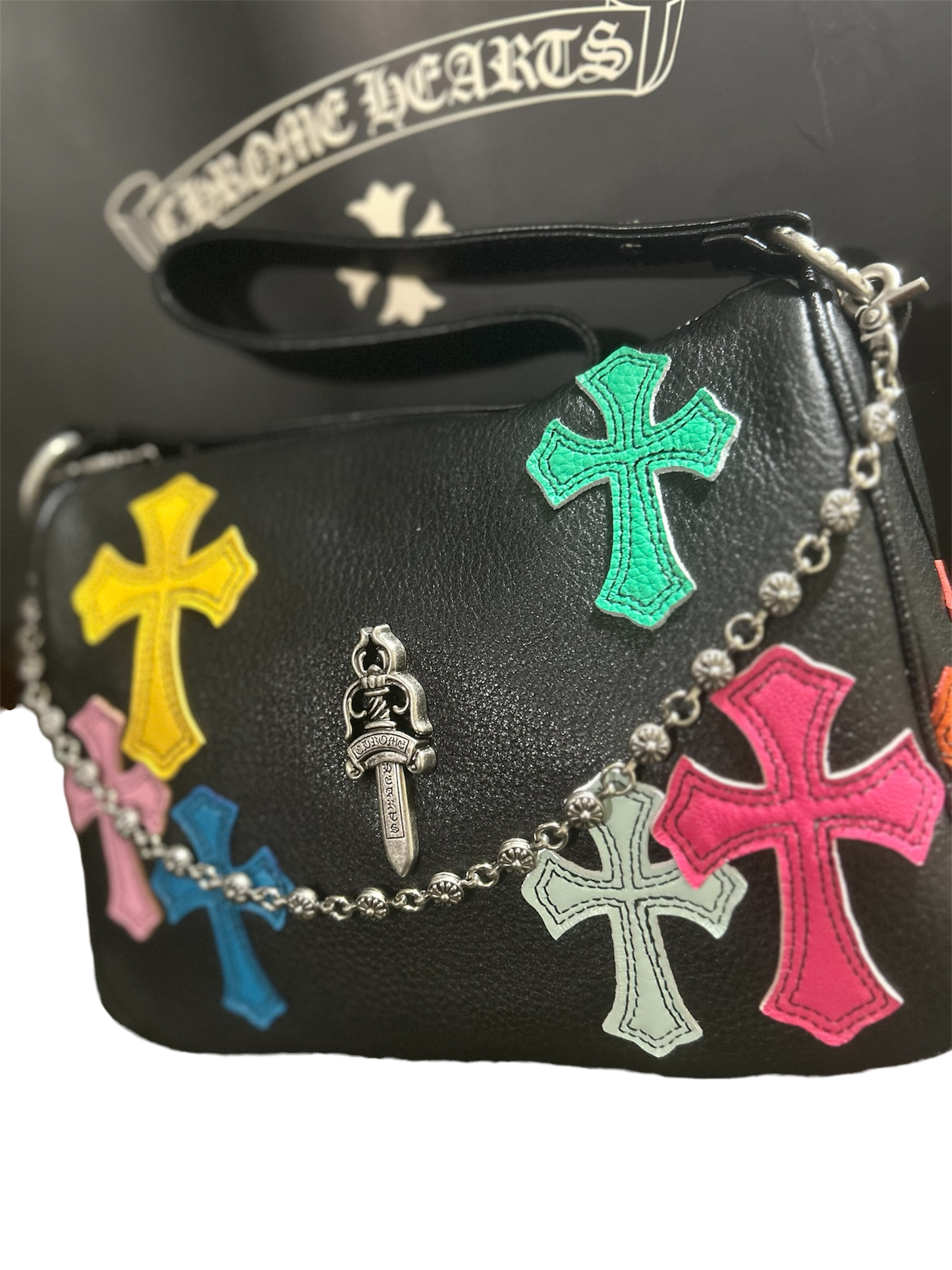 Chrome Hearts Multicolor Cross
Dagger Shoulder & Tote Bag