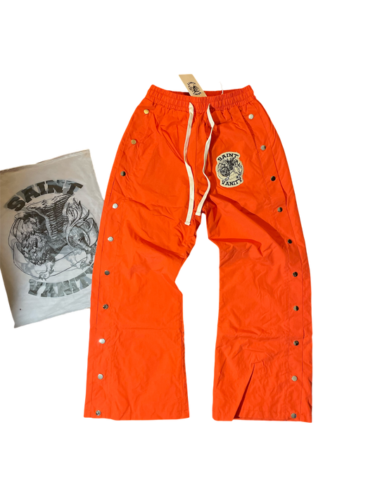 Saint Vanity Nylon Track Pants Orange