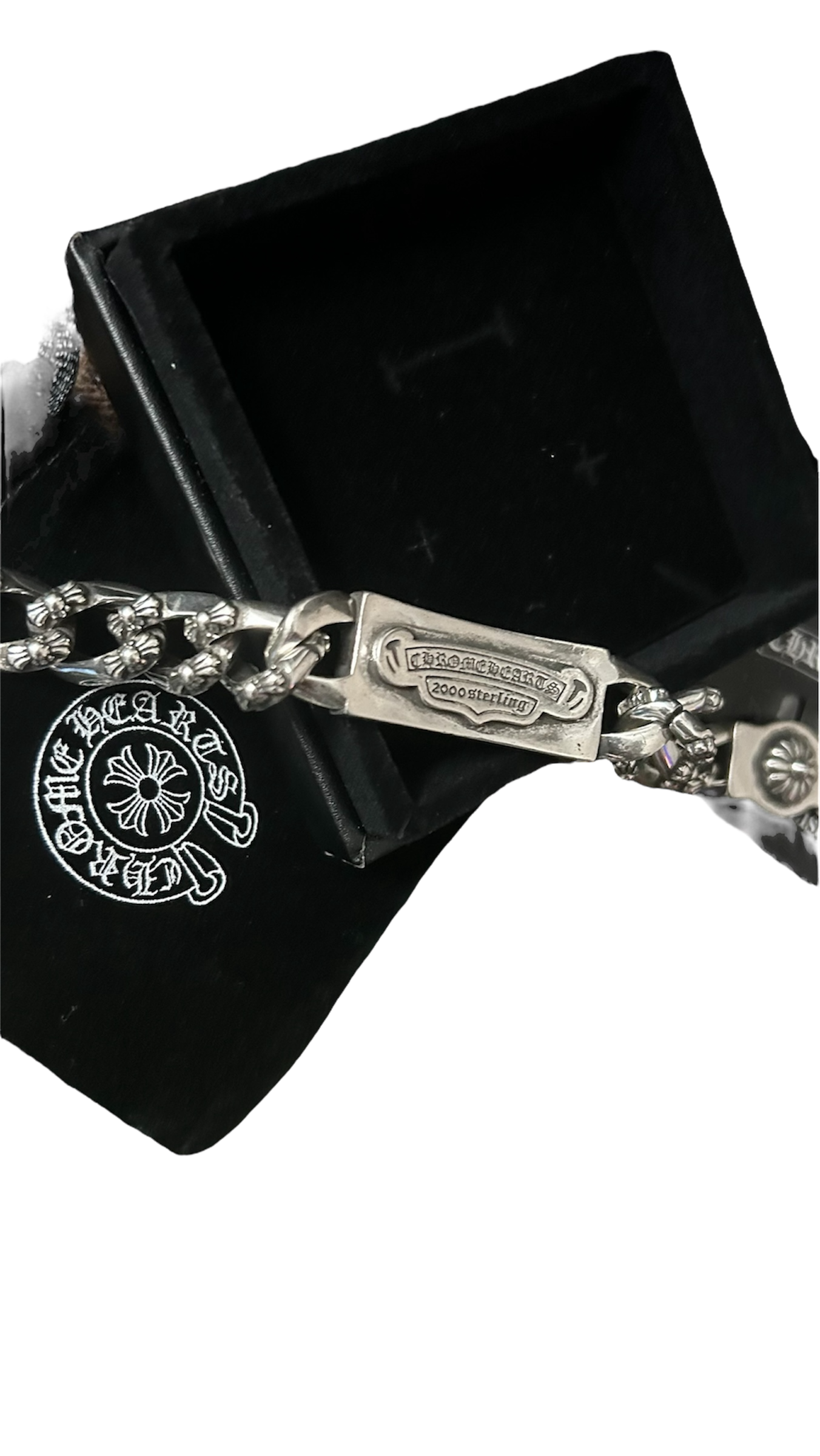 Chrome Hearts Dagger ID Link Clip Bracelet