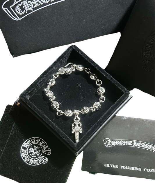Chrome Hearts Tiny Plusball Dagger Bracelet