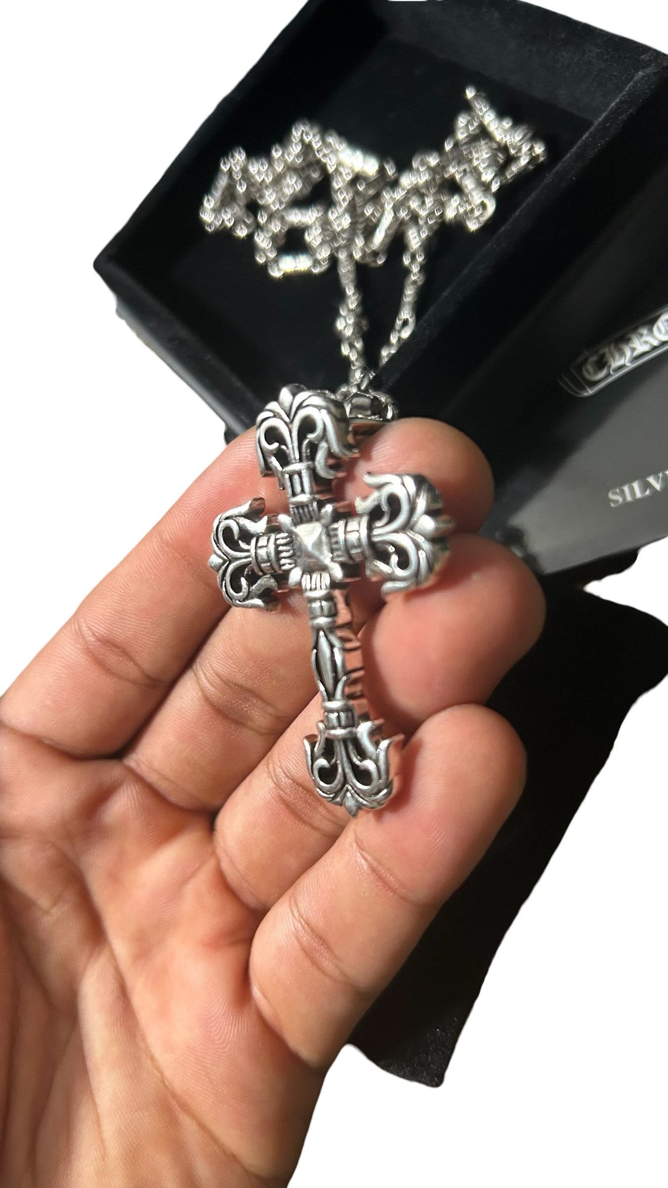 Chrome Hearts Filigree Cross Necklace