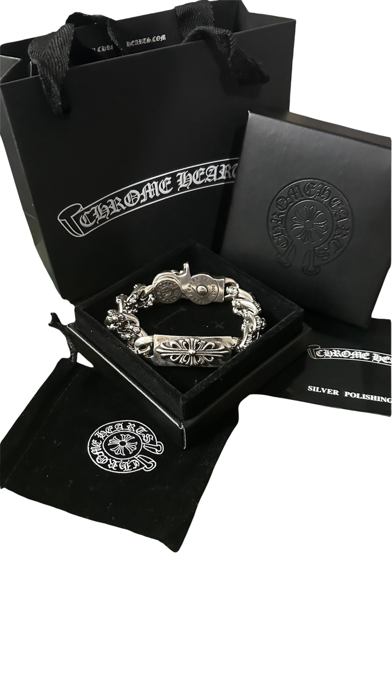 Chrome Hearts Floral Cross Link Bracelet