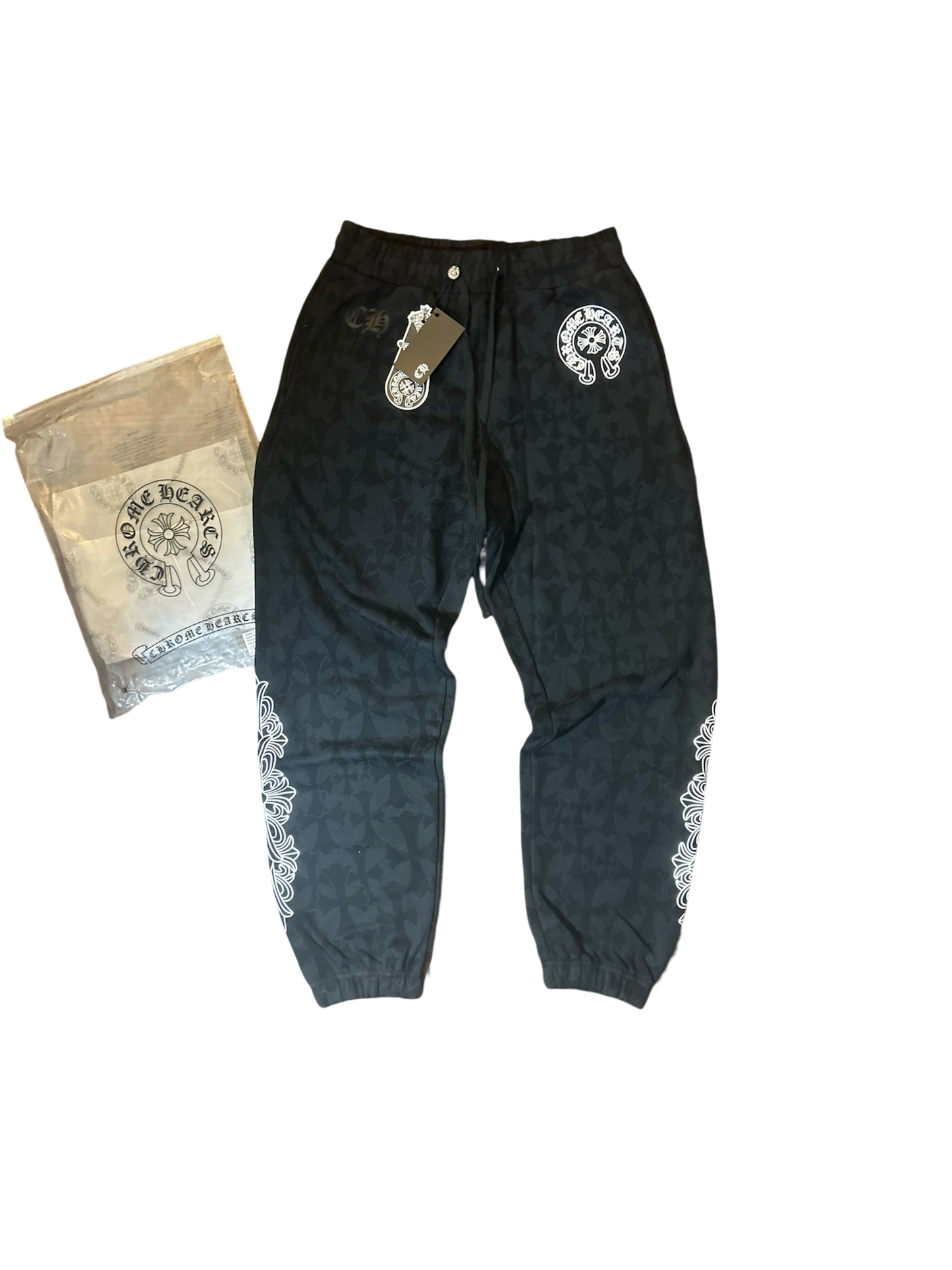 Chrome Hearts Cemetery Print Sweatpants Black