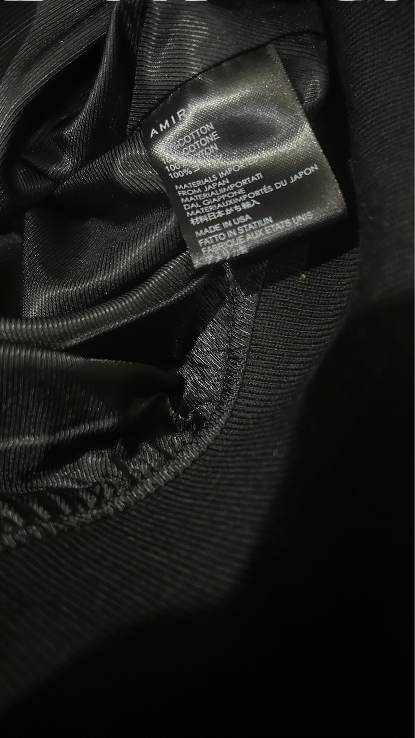 Amiri Black Staggered Wool Varsity Jacket