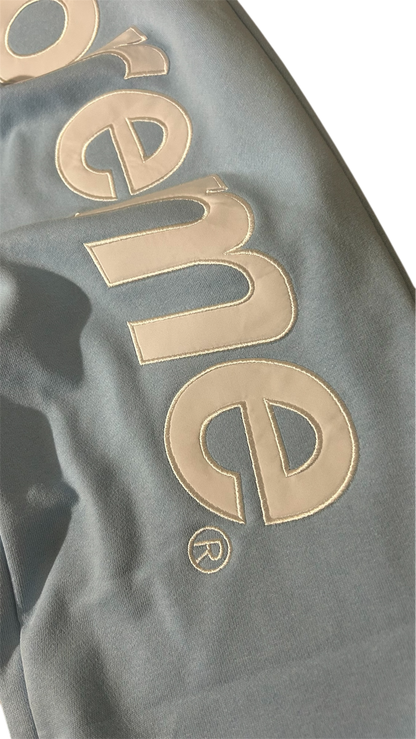 Supreme Satin Applique Sweatpants Blue