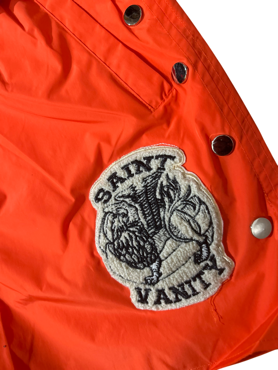 Saint Vainty Orange Nylon Shorts