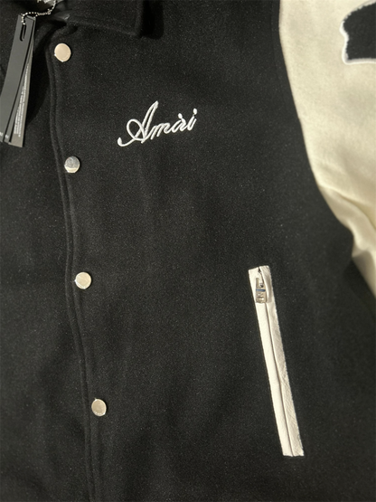 Amiri Bones Varsity Button Up Jacket