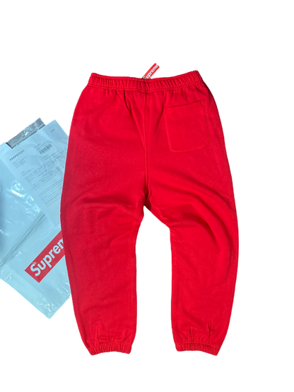 Supreme Satin Appliqué Sweatpants Red