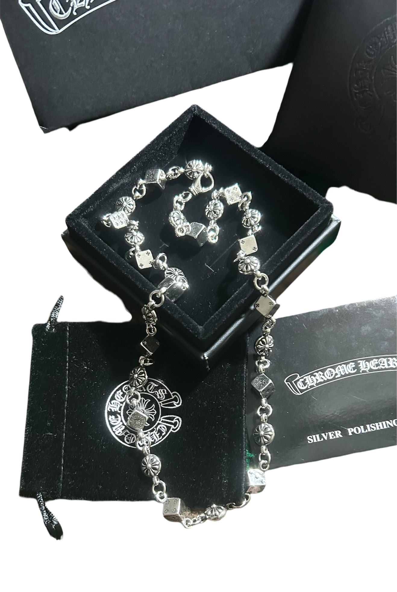 Chrome Hearts Dice & Plus Ball Necklace