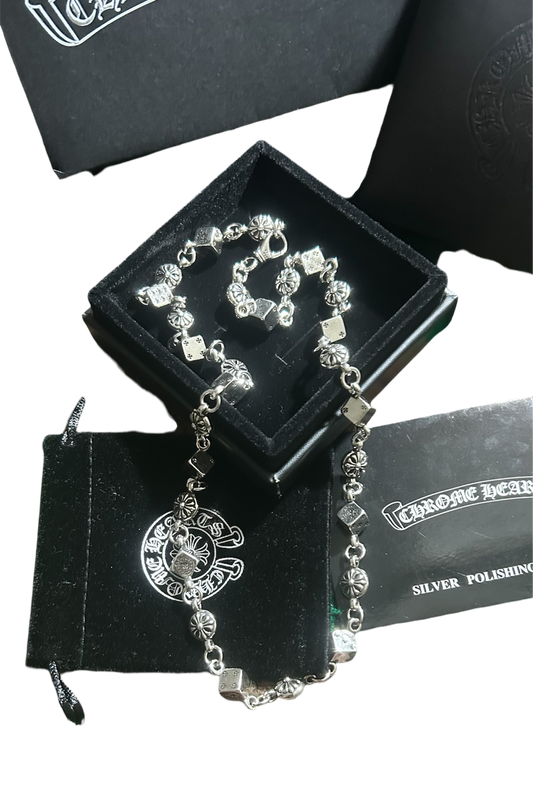 Chrome Hearts Dice & Plus Ball Necklace