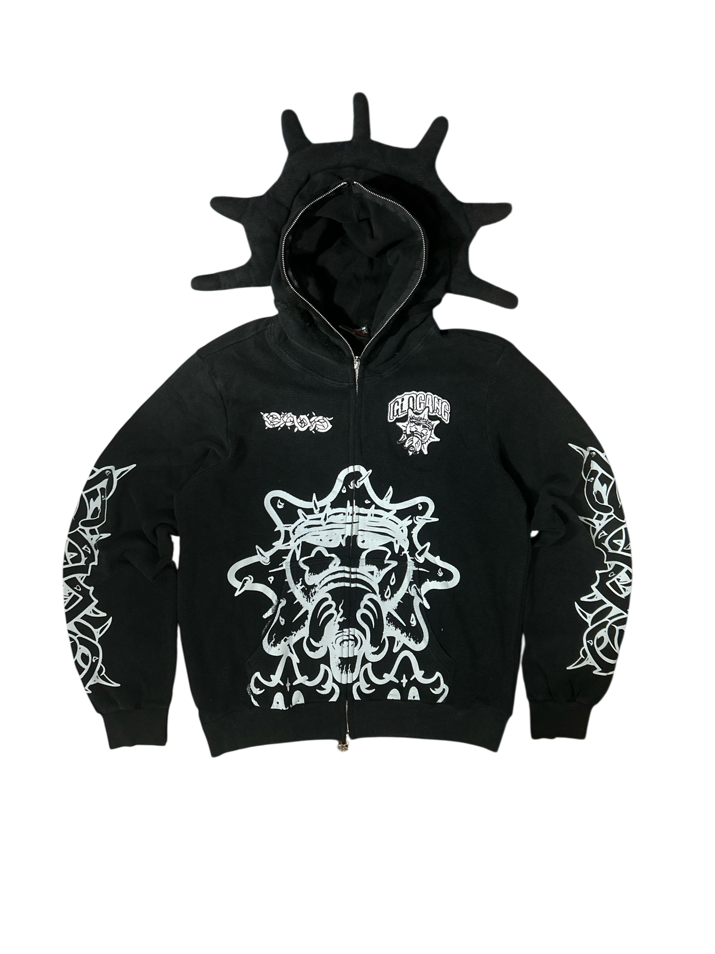 Glo Gang Glory Thorn Full Zip Hoodie Black