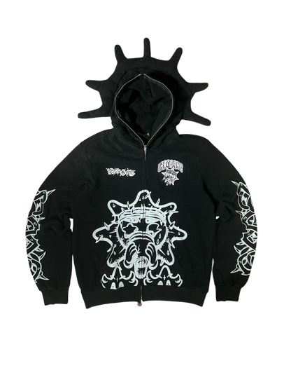 Glo Gang Glory Thorn Full Zip Hoodie Black