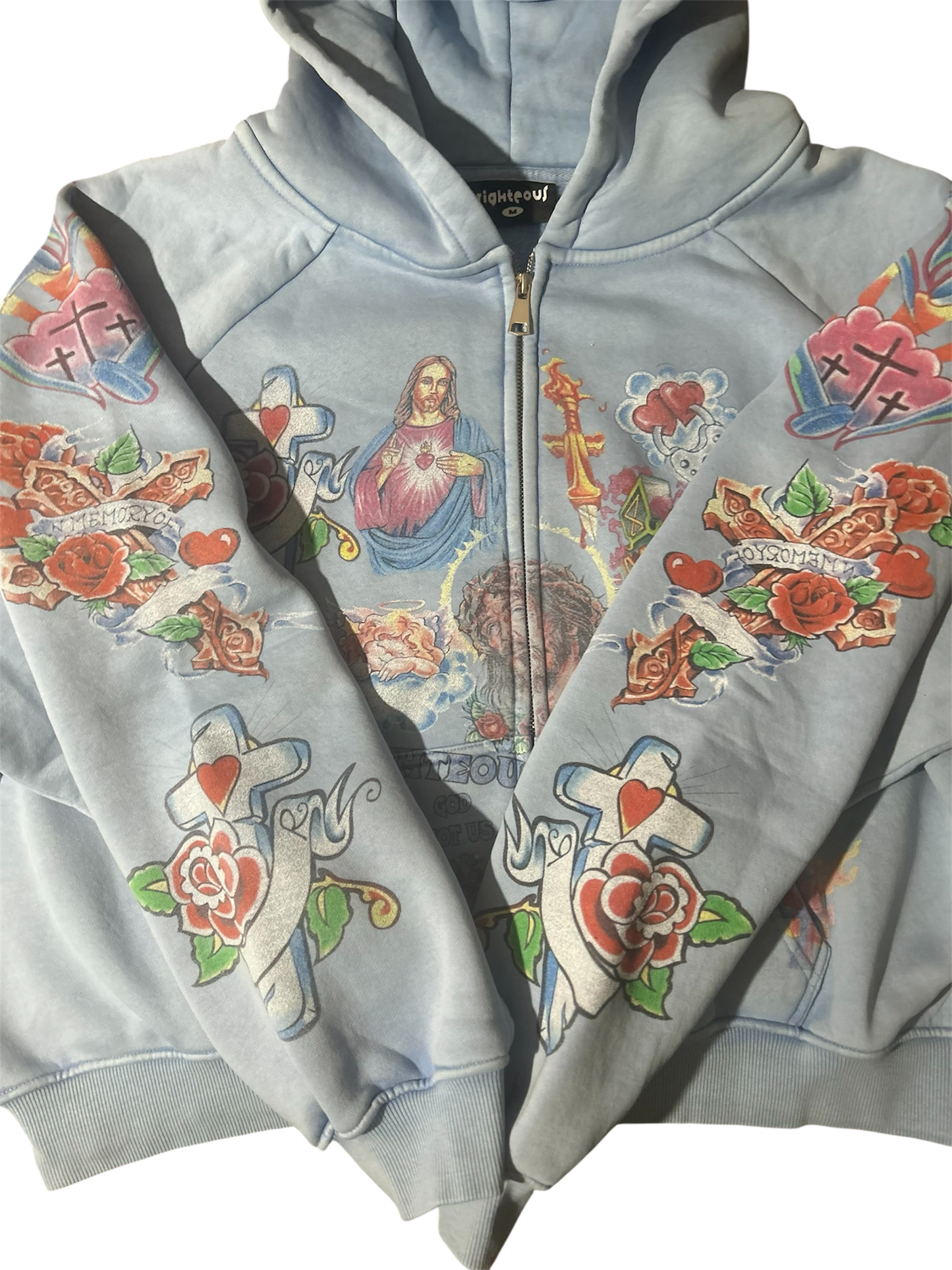 We Are Righteous Risen King Zip Up Blue