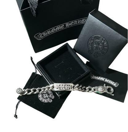 Chrome Hearts Floral Cross Link Bracelet