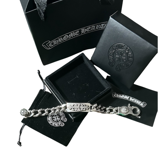 Chrome Hearts Floral Cross Link Bracelet
